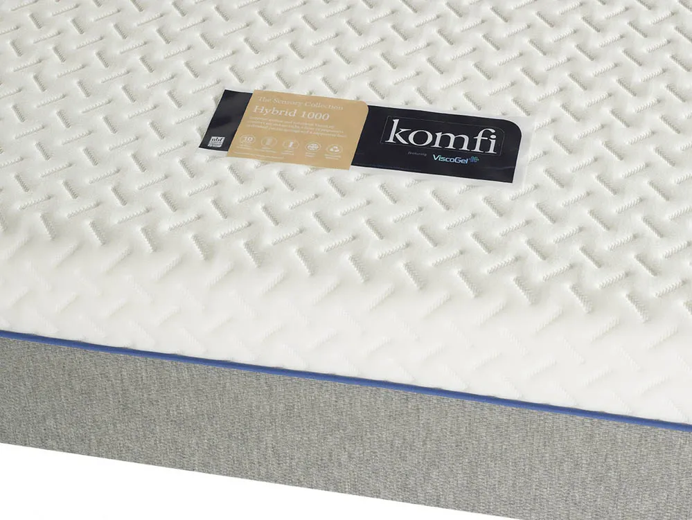 Komfi Komfi Sensory Hybrid Gel Pocket 1000 5ft King Size Mattress in a Box