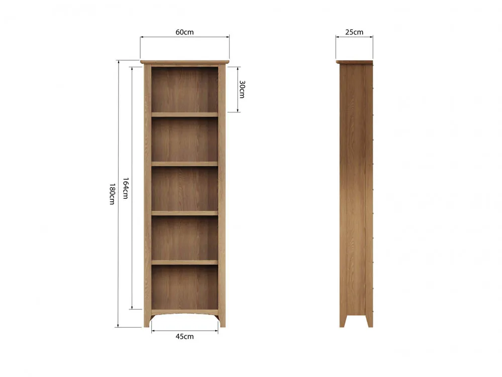 Kenmore Kenmore Dakota Oak Large Bookcase (Assembled)