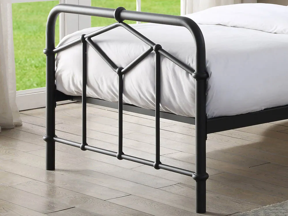 Flintshire Furniture Flintshire Axton 3ft Single Sand Blast Black Metal Bed Frame