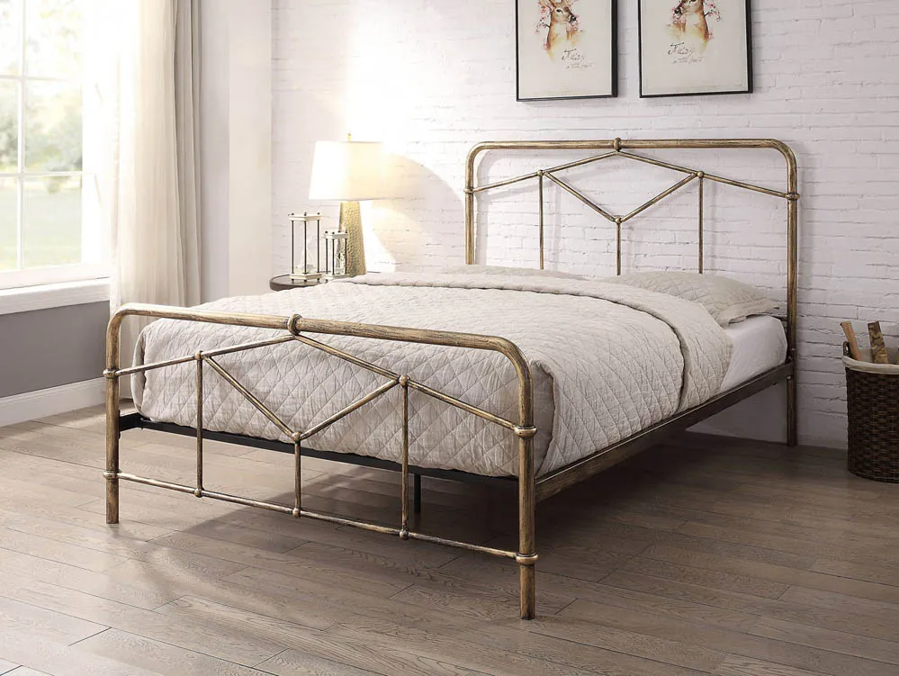 Flintshire Furniture Flintshire Axton 5ft King Size Antique Bronze Metal Bed Frame