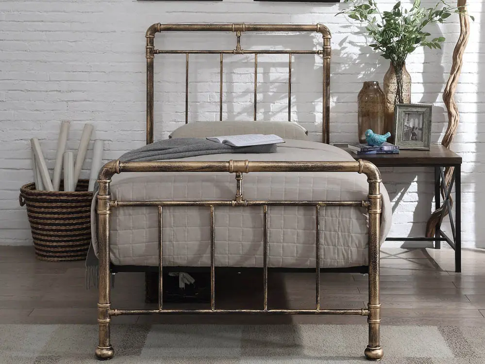 Flintshire Furniture Flintshire Cilcain 3ft Single Antique Bronze Metal Bed Frame