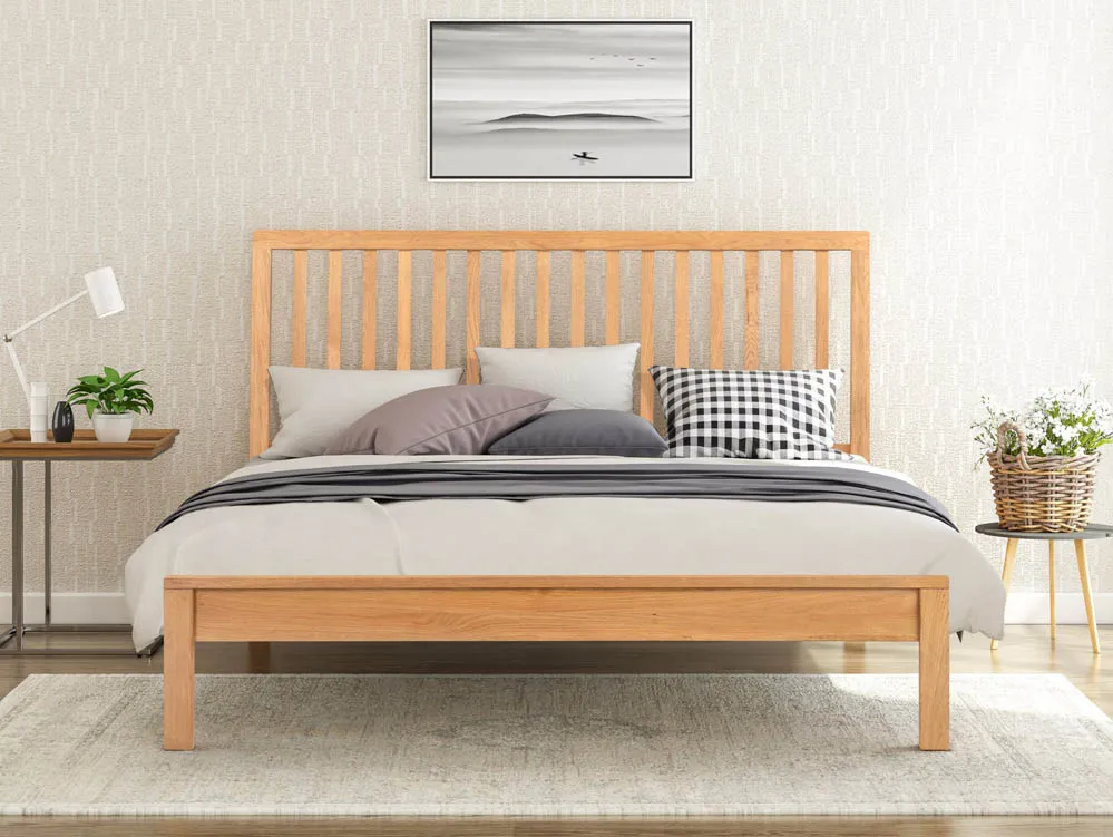 Flintshire Furniture Flintshire Rowley 5ft King Size Smoked Oak Wooden Bed Frame