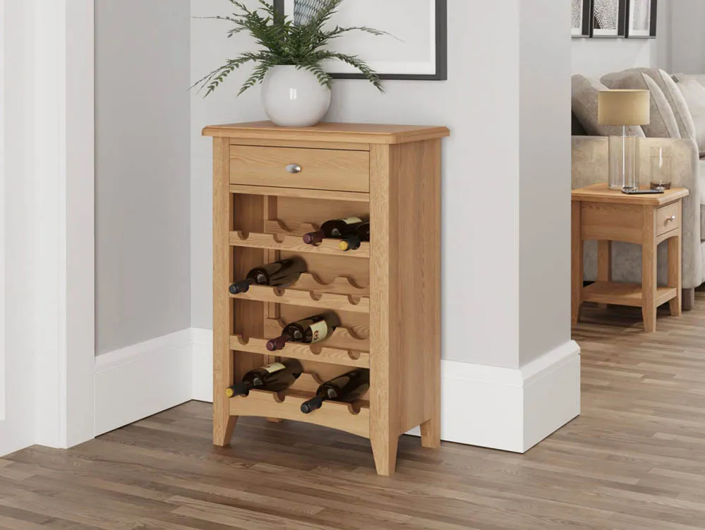 Kenmore Kenmore Dakota Oak 1 Drawer Wine Cabinet (Assembled)