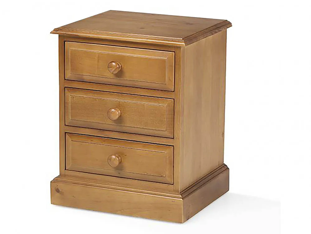 Archers Archers Berwick 3 Drawer Pine Wooden Bedside Table (Assembled)