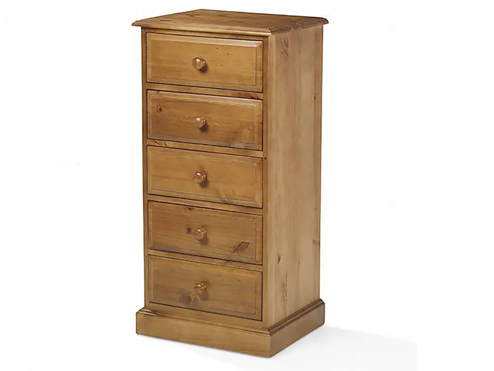 Archers Archers Berwick 5 Drawer Tall Narrow Pine Wooden Chest of Drawers (Assembled)