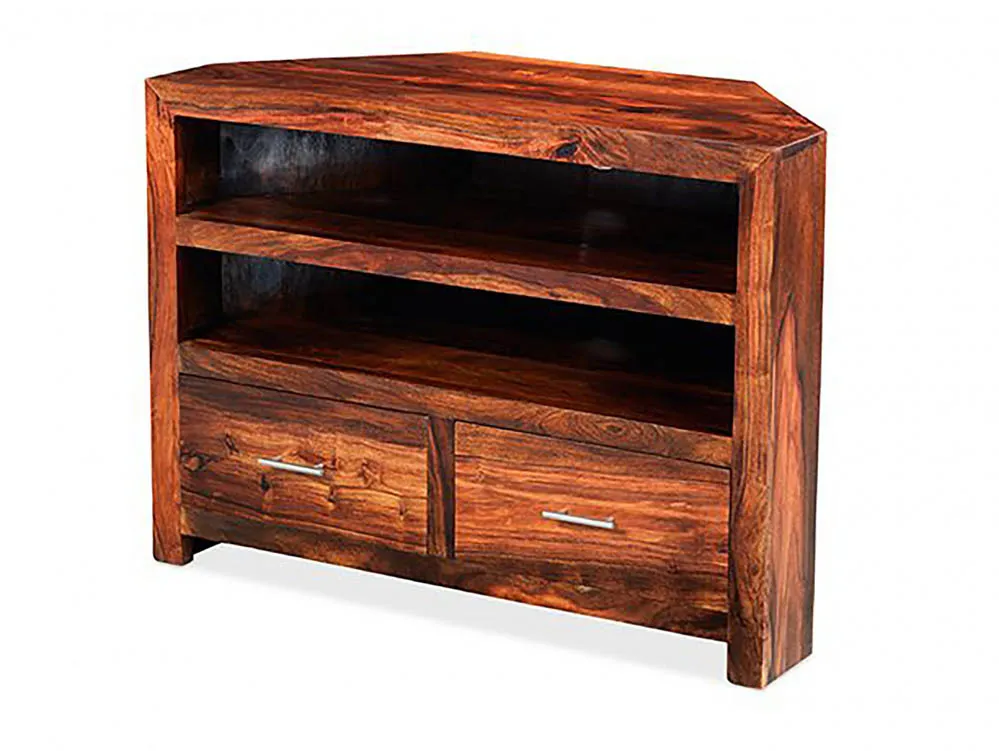 Archers Archers Santa Clara 2 Drawer Acacia Wooden Corner TV Cabinet (Assembled)