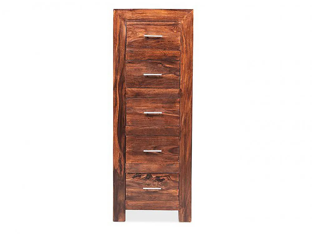 Archers Archers Santa Clara 5 Drawer Acacia Wooden Tallboy Unit (Assembled)