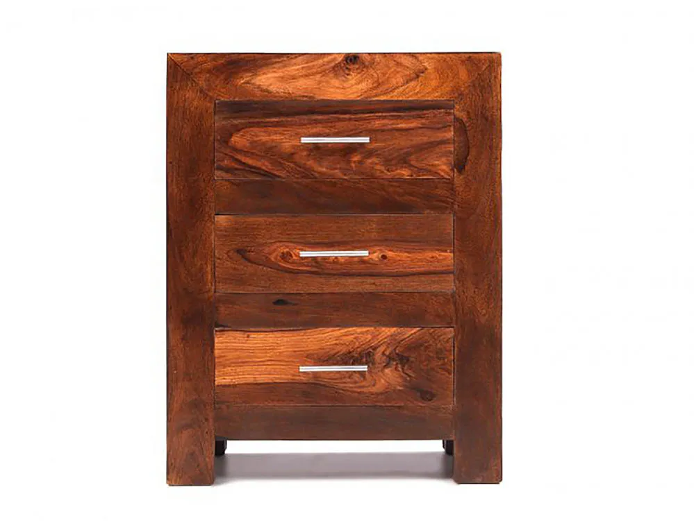 Archers Archers Santa Clara 3 Drawer Acacia Wooden Bedside Table (Assembled)