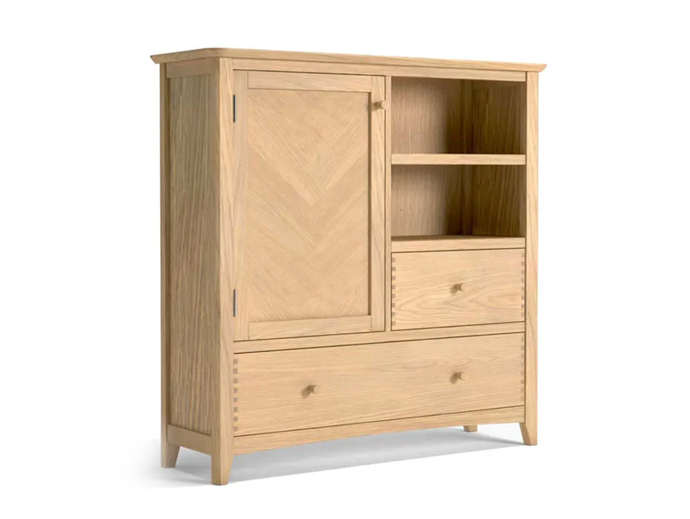 Archers Archers Oslo 1 Door 2 Drawer Light Oak Wooden Storage Unit (Assembled)