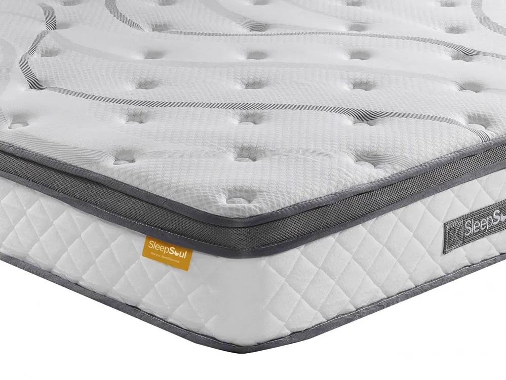 SleepSoul SleepSoul Heaven Gel Pocket 1000 Pillowtop 3ft Single Mattress in a Box