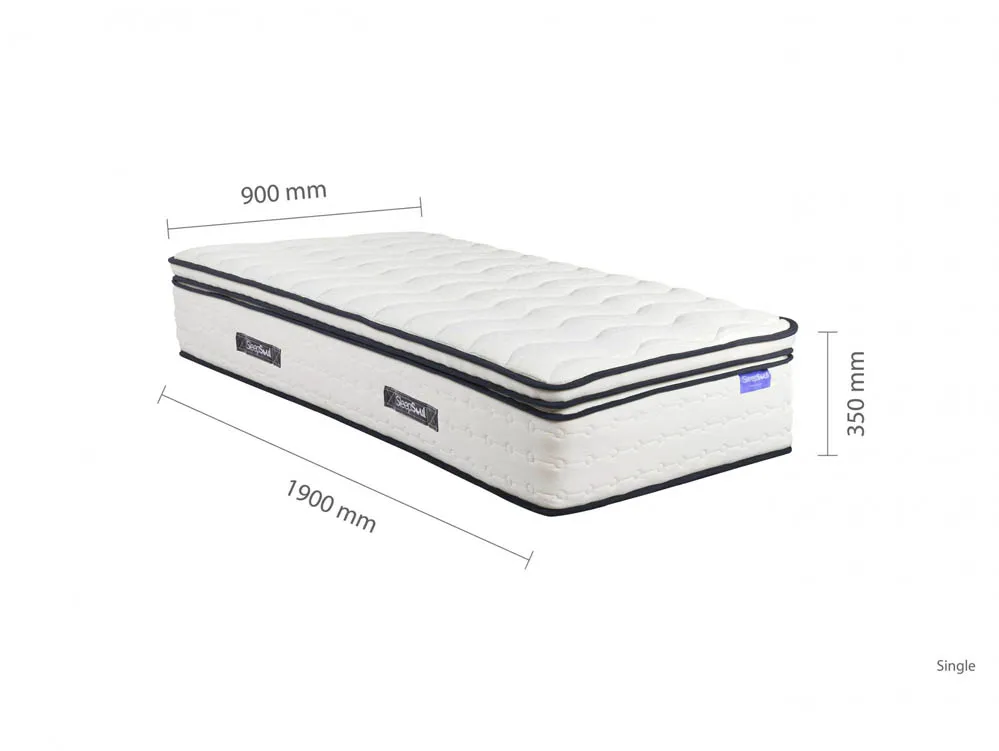 SleepSoul SleepSoul Space Memory Pocket 2000 Pillowtop 3ft Single Mattress in a Box