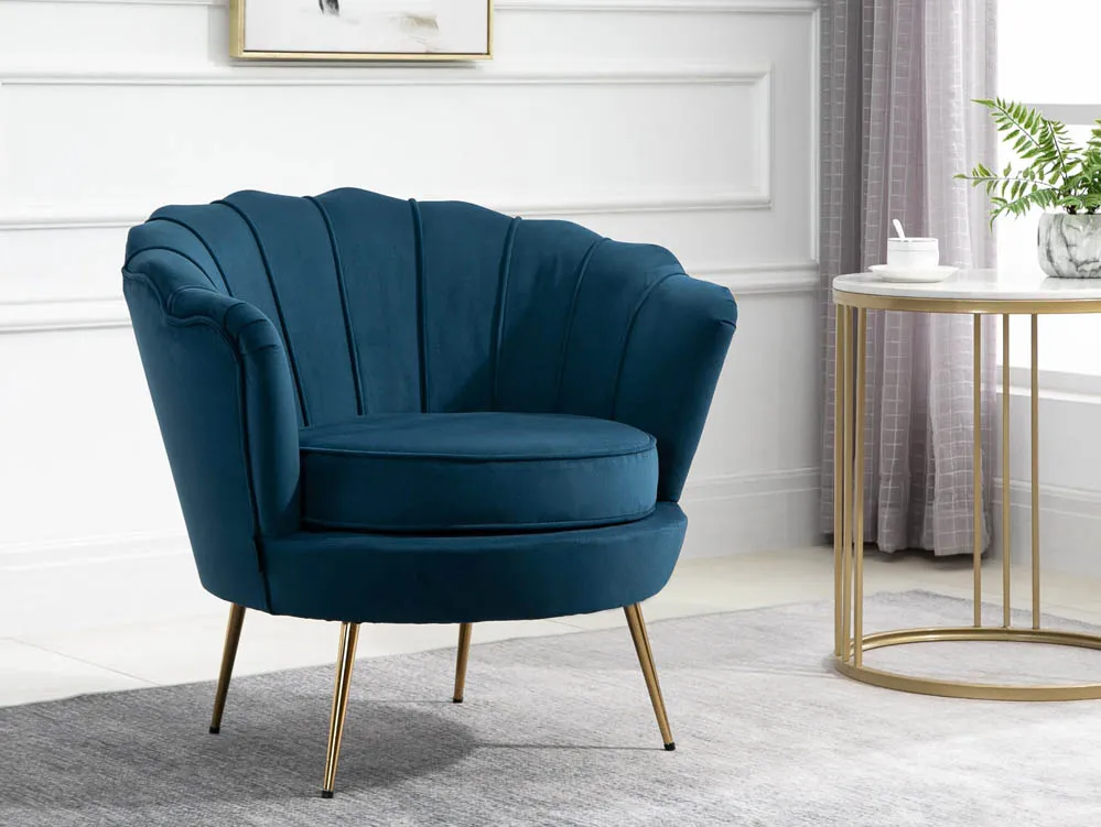 Birlea Furniture & Beds Birlea Ariel Blue Fabric Chair