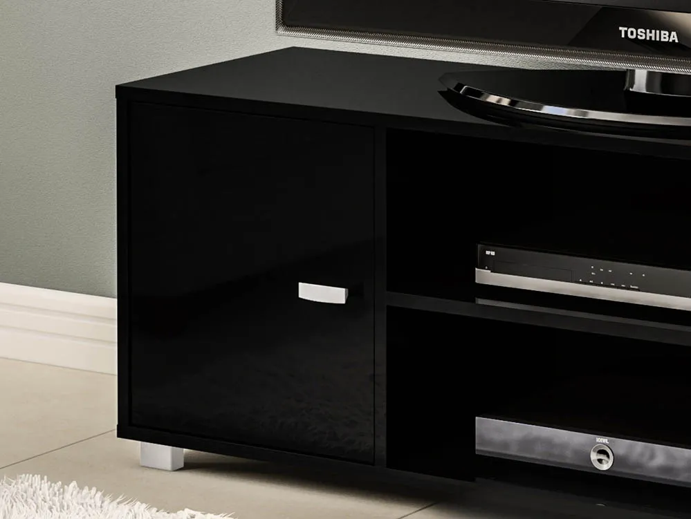 Birlea Furniture & Beds Birlea Covent Black High Gloss TV Unit