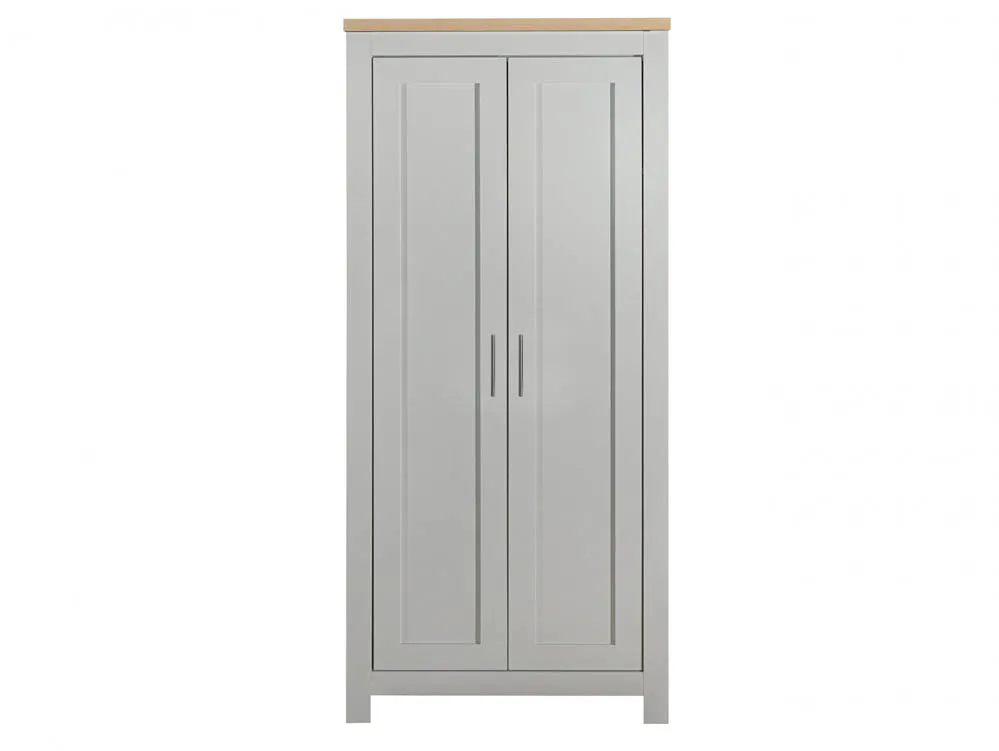 Birlea Furniture & Beds Birlea Highgate Grey and Oak Effect 2 Door Wardrobe