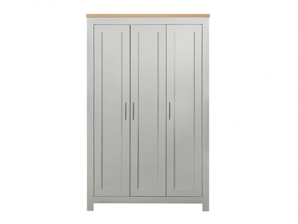 Birlea Furniture & Beds Birlea Highgate Grey and Oak Effect 3 Door Wardrobe