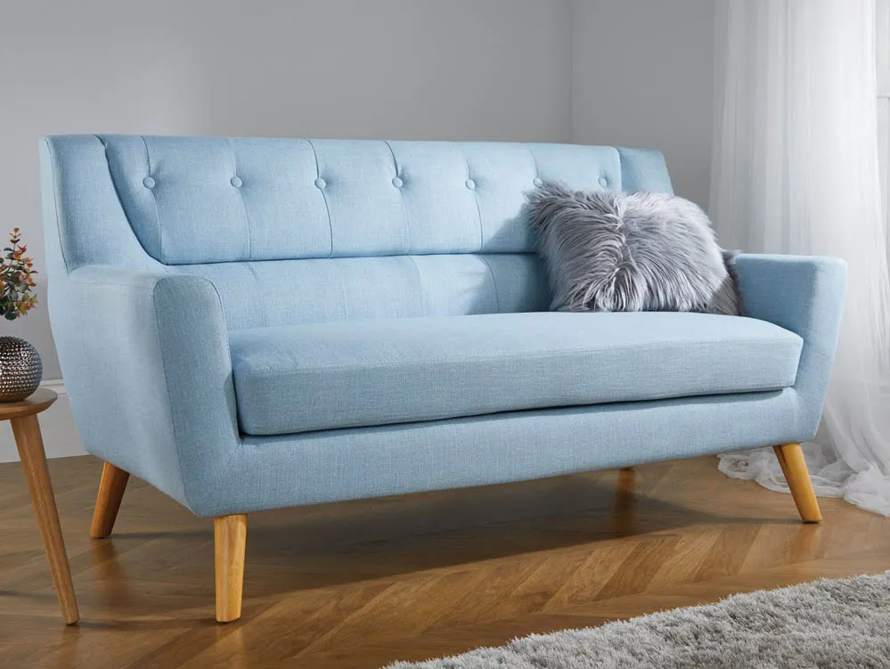 Birlea Furniture & Beds Birlea Lambeth Large Duck Egg Blue Fabric Sofa