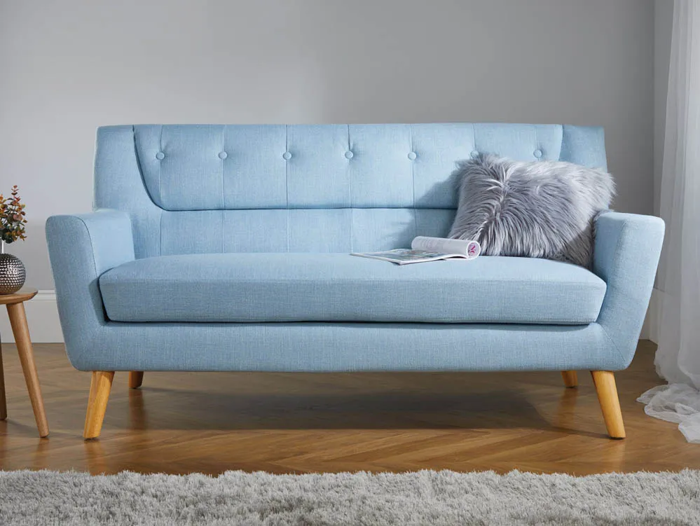 Birlea Furniture & Beds Birlea Lambeth Large Duck Egg Blue Fabric Sofa