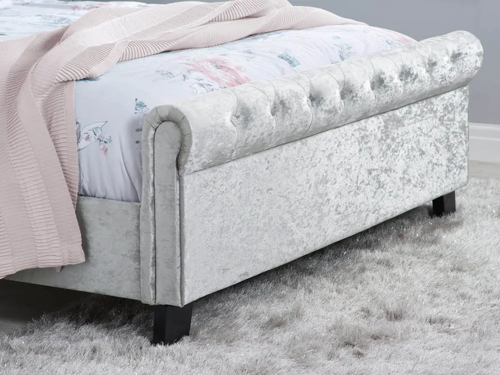 Birlea Furniture & Beds Birlea Sienna 5ft King Size Steel Crushed Velvet Bed Frame