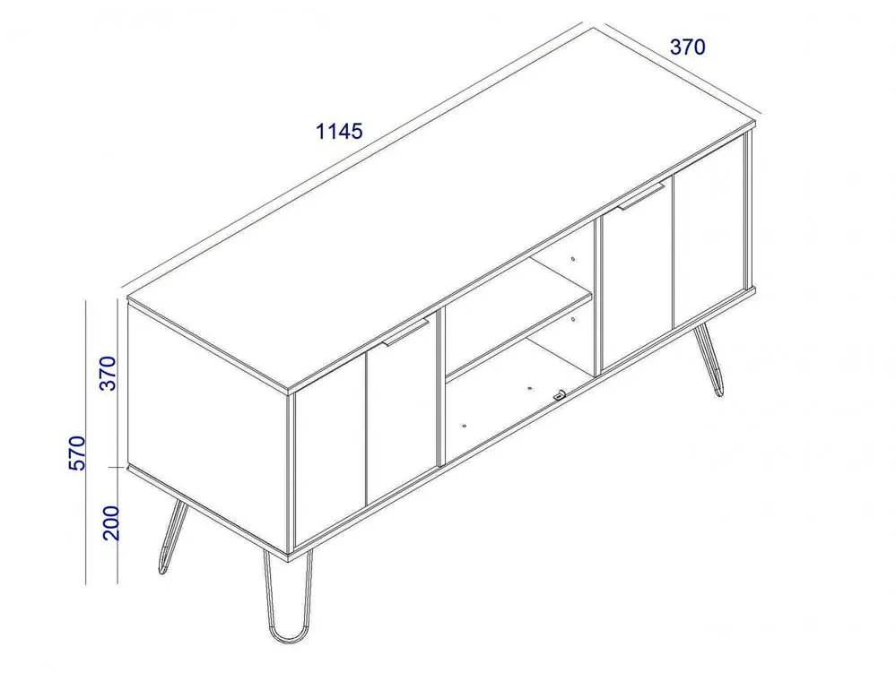 Core Products Core Augusta Driftwood and Calico 2 Door Flat Screen TV Unit