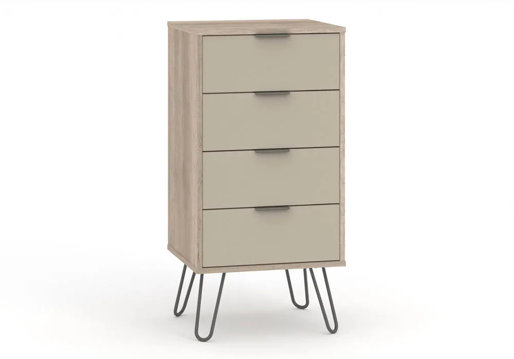 Core Products Core Augusta Driftwood and Calico 4 Drawer Narrow Chest of Drawers