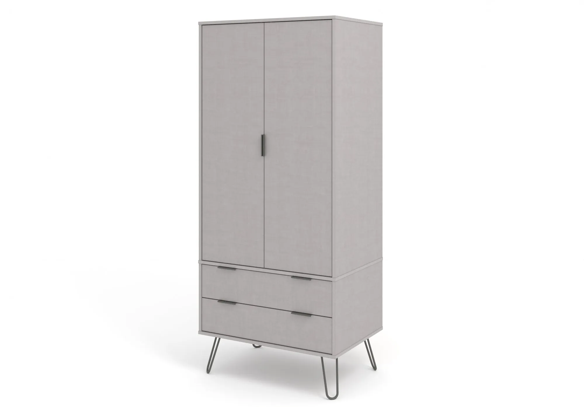 Core Products Core Augusta Grey 2 Door 2 Drawer Double Wardrobe