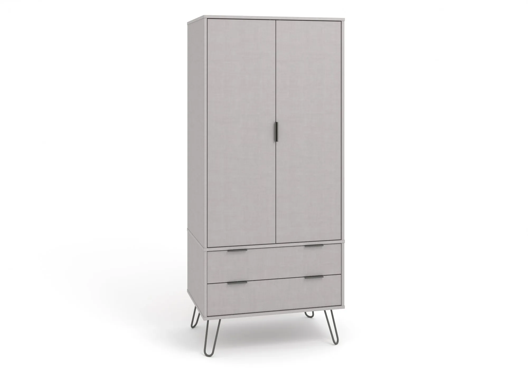 Core Products Core Augusta Grey 2 Door 2 Drawer Double Wardrobe