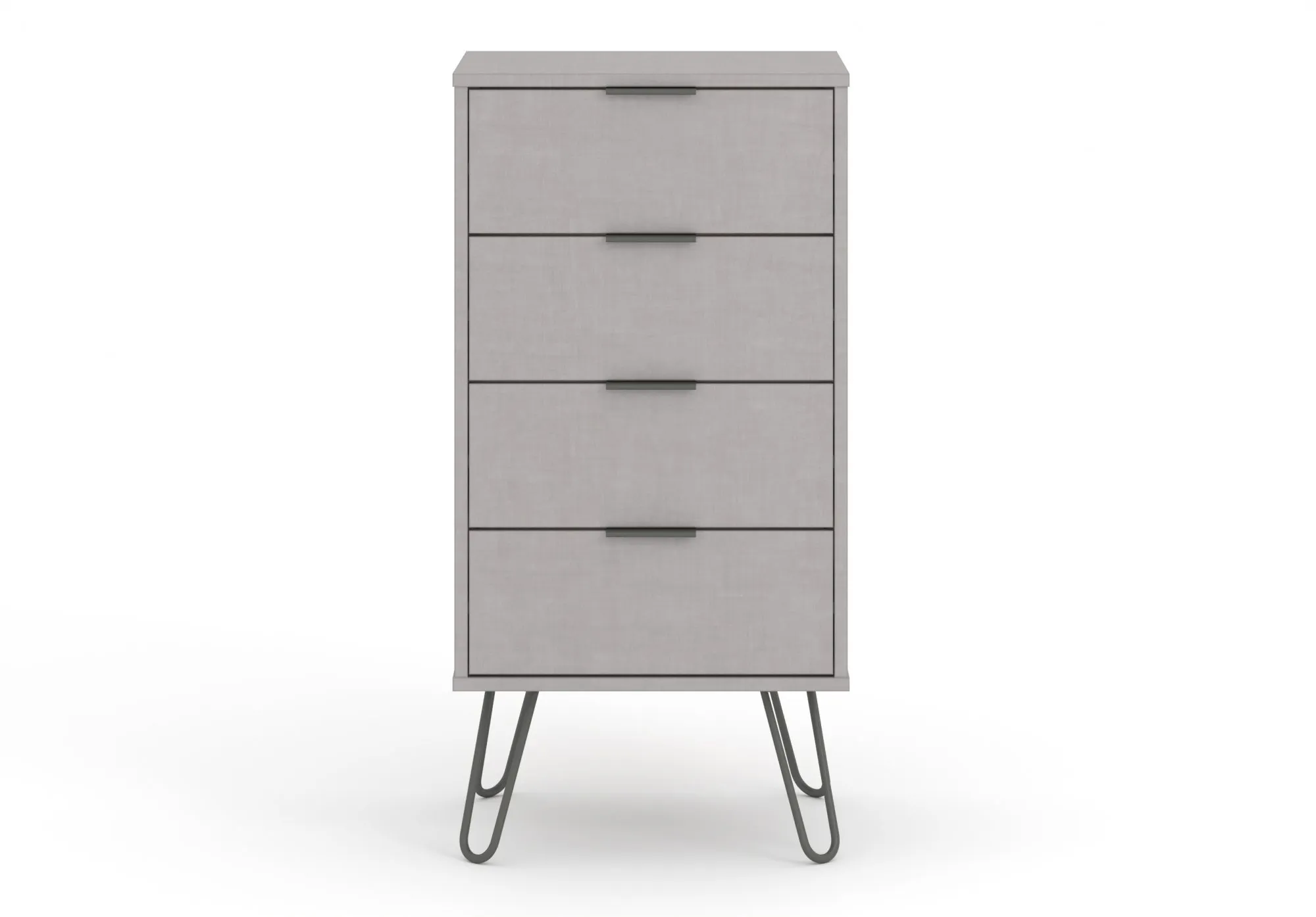 Core Products Core Augusta Grey 4 Drawer Narrow Chest of Drawers