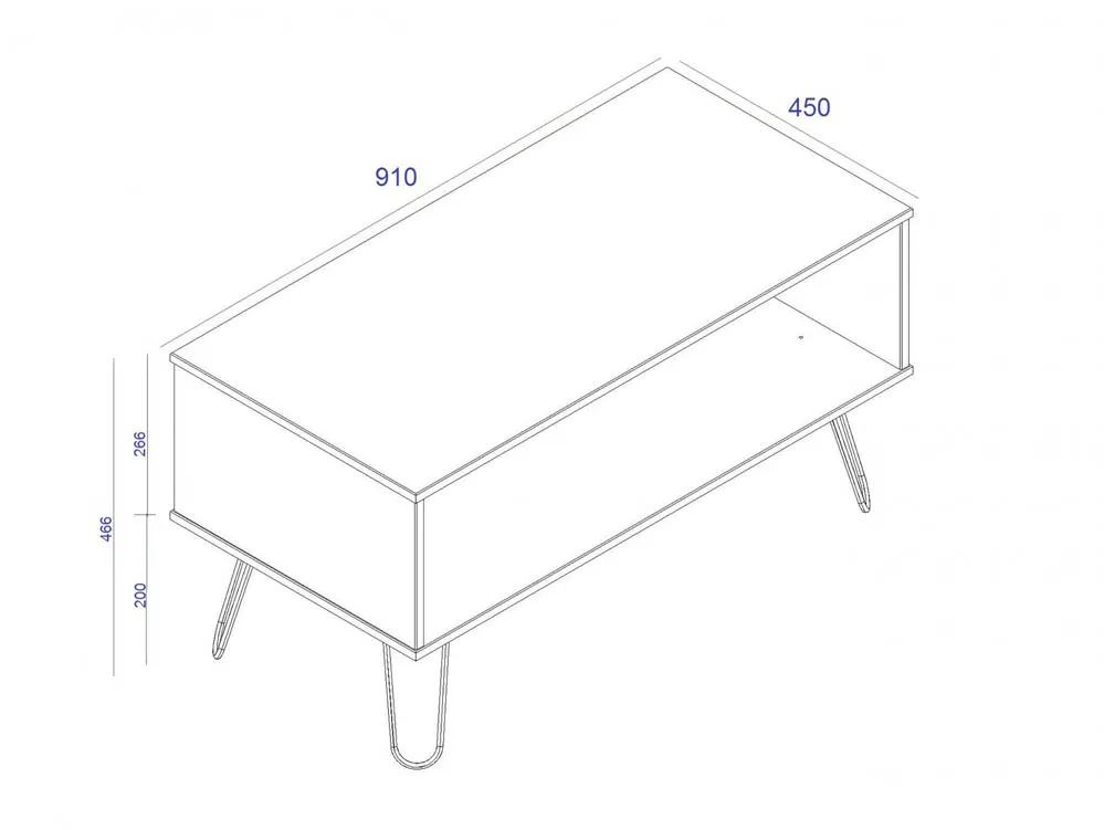 Core Products Core Augusta Grey Open Coffee Table