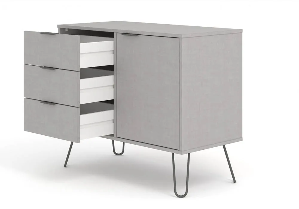 Core Products Core Augusta Grey Small Sideboard with 1 Door 3 Drawer