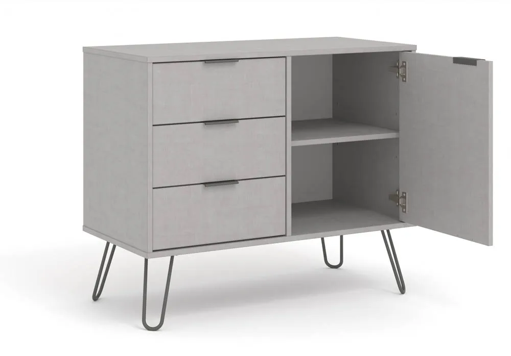 Core Products Core Augusta Grey Small Sideboard with 1 Door 3 Drawer