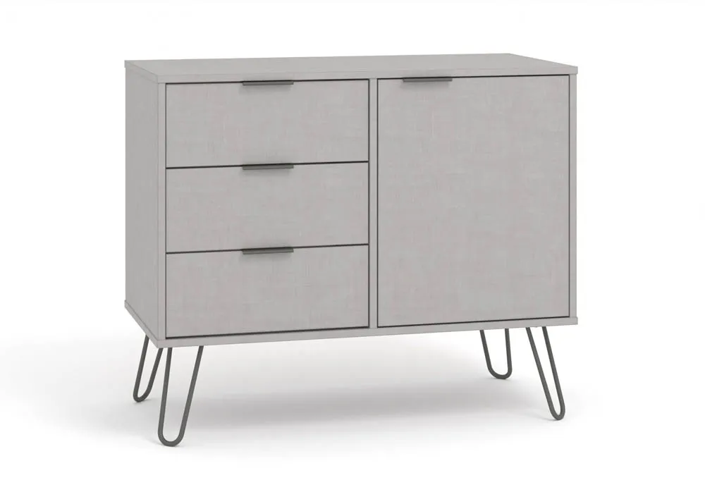 Core Products Core Augusta Grey Small Sideboard with 1 Door 3 Drawer