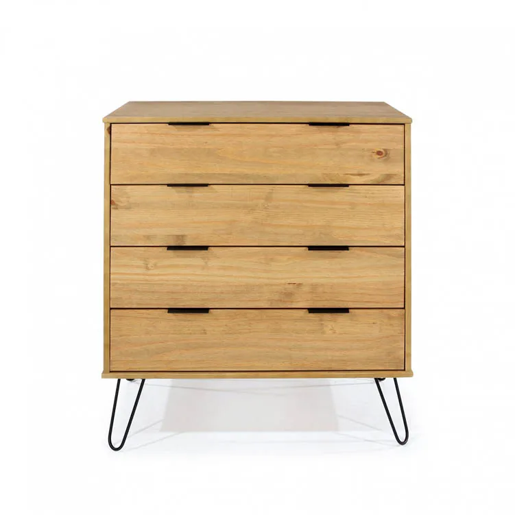 Core Products Core Augusta Waxed Pine 4 Drawer Chest of Drawers