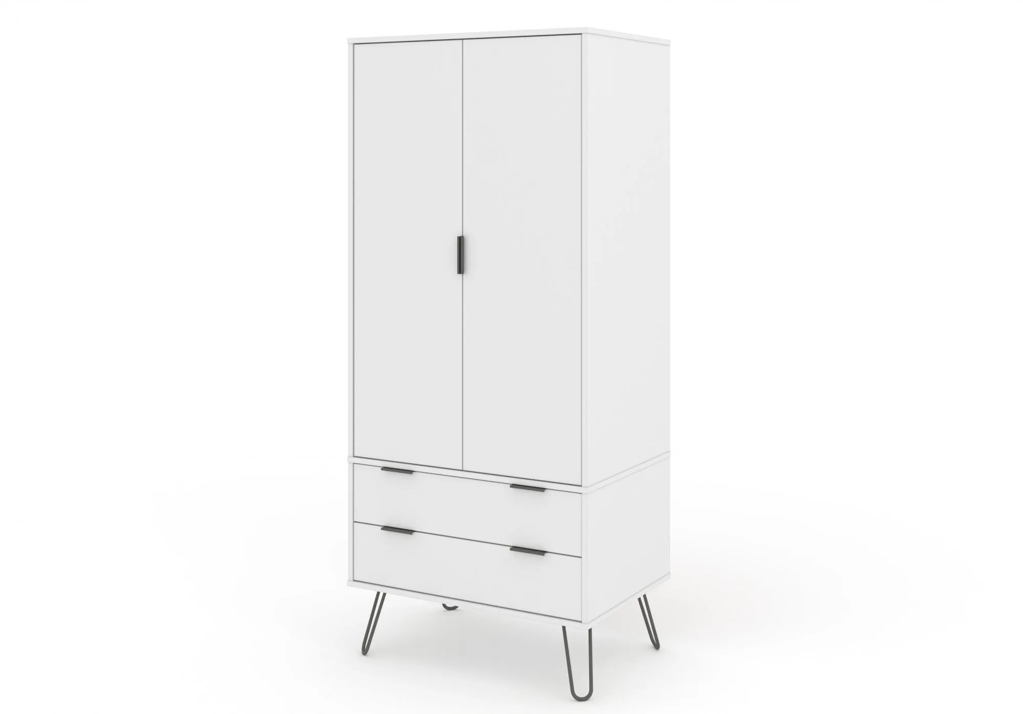 Core Products Core Augusta White 2 Door 2 Drawer Wardrobe