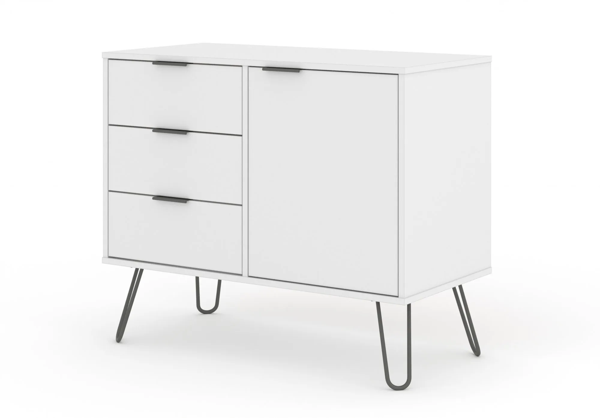 Core Products Core Augusta White Small Sideboard with 1 Door 3 Drawer