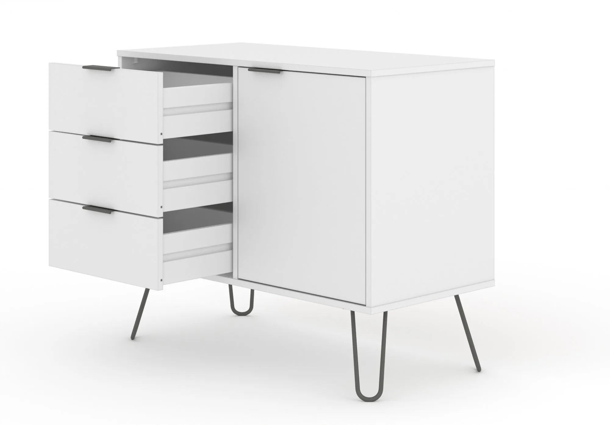 Core Products Core Augusta White Small Sideboard with 1 Door 3 Drawer