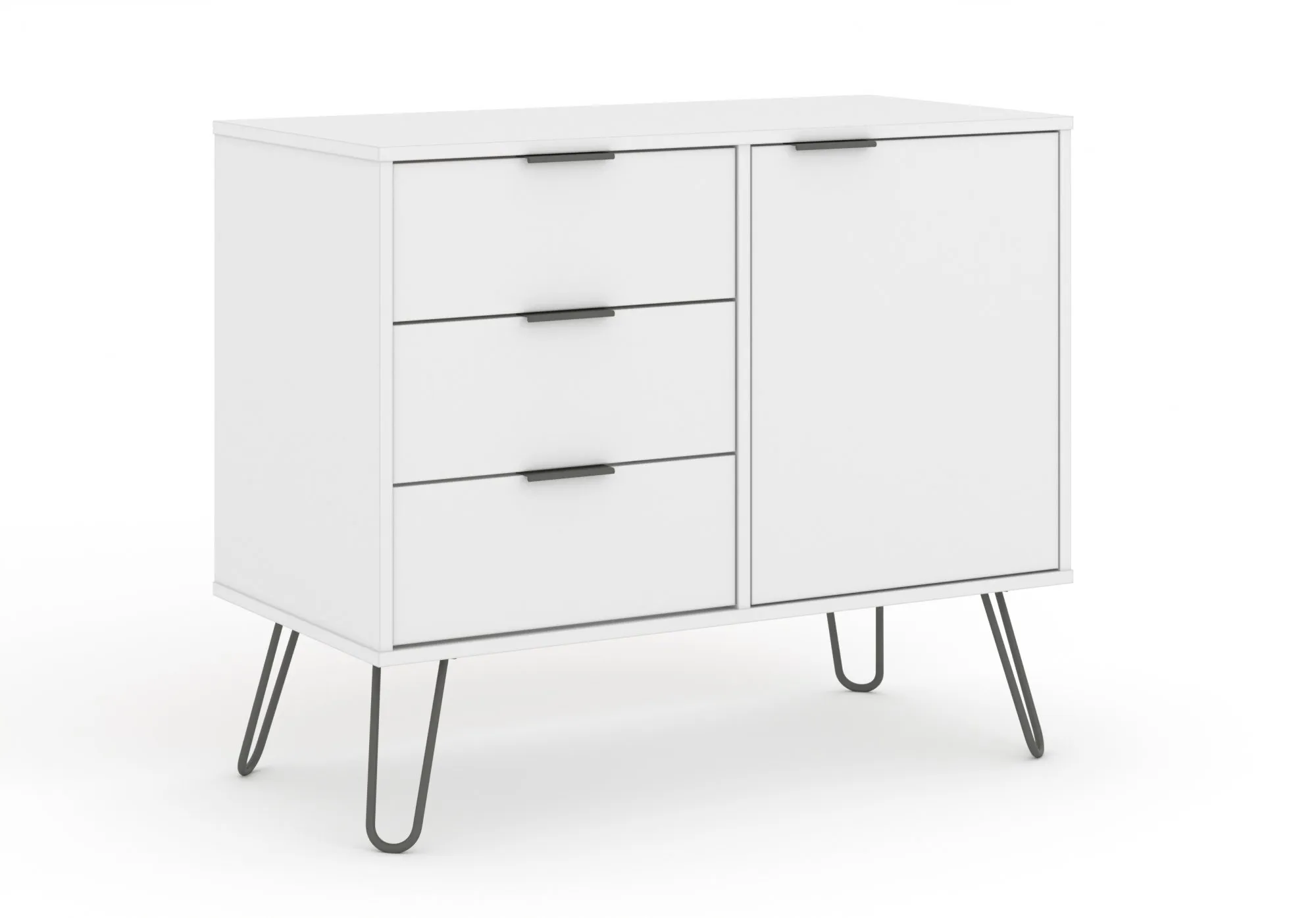 Core Products Core Augusta White Small Sideboard with 1 Door 3 Drawer