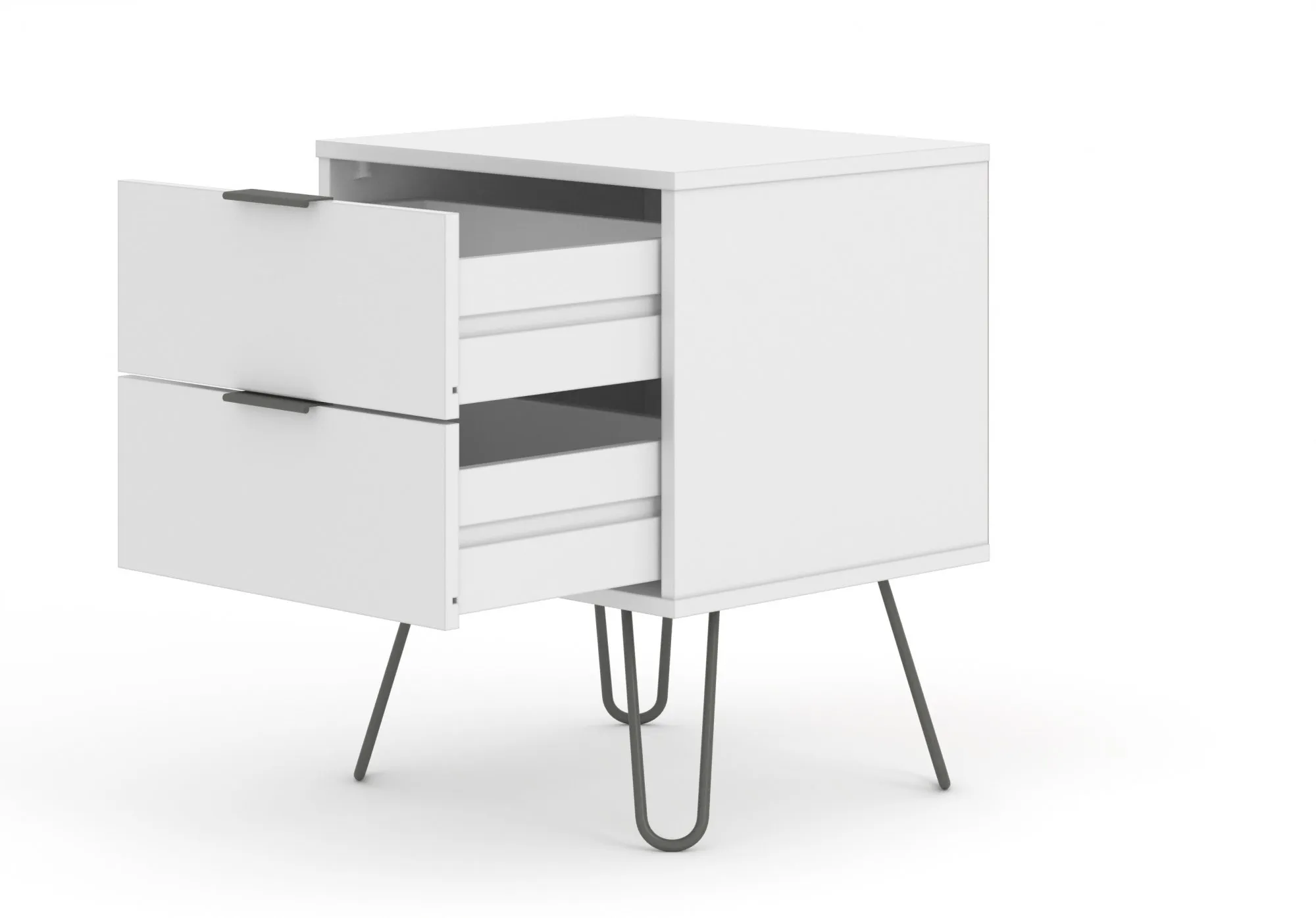 Core Products Core Augusta White 2 Drawer Bedside Table