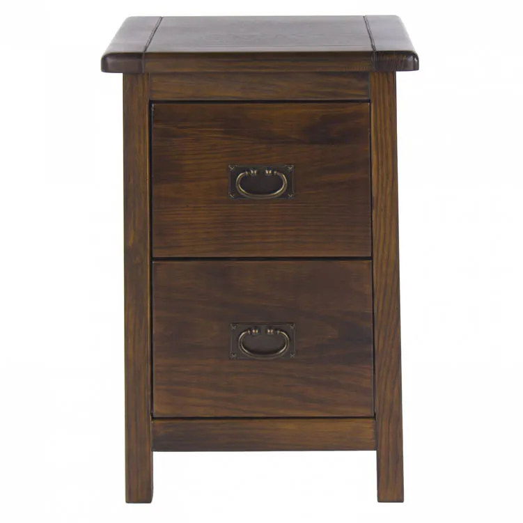 Core Products Core Boston Dark Antique Pine 2 Drawer Petite Bedside Table