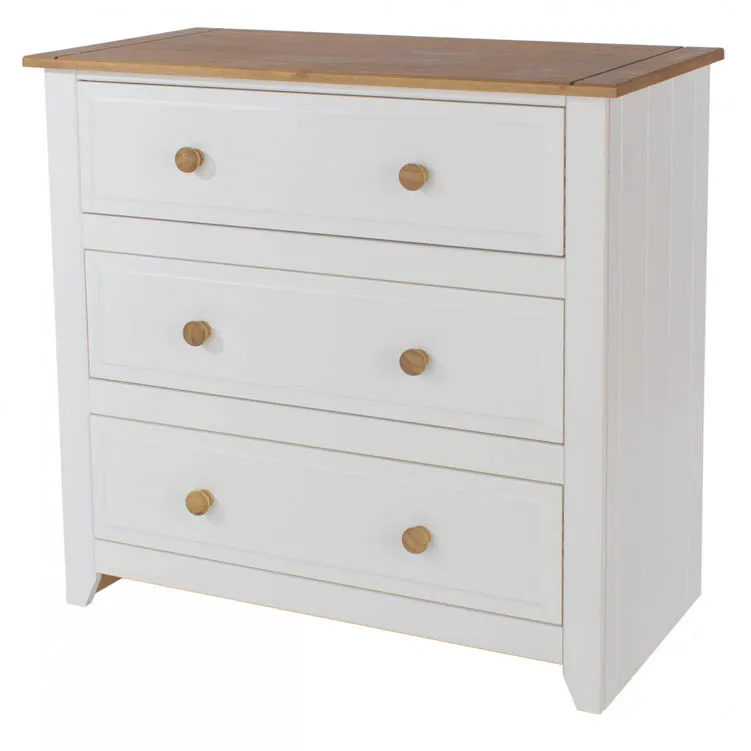 Core Products Core Capri White 3 Drawer Chest of Drawers