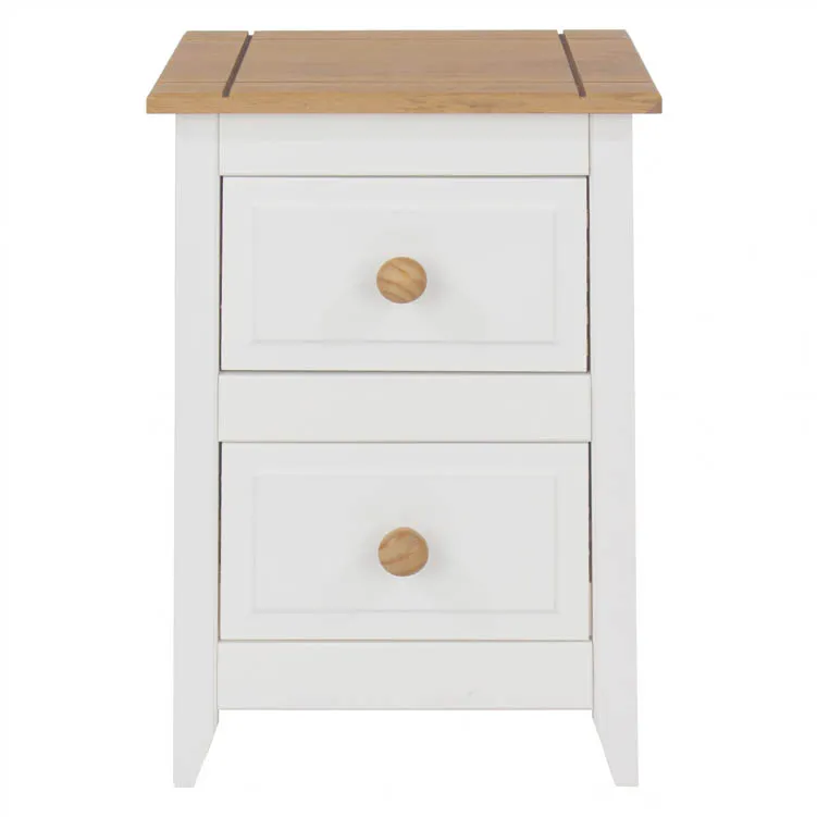 Core Products Core Capri White 2 Drawer Petite Bedside Table