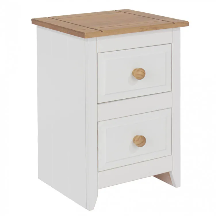 Core Products Core Capri White 2 Drawer Petite Bedside Table