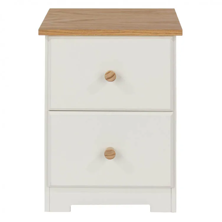 Core Products Core Colorado White and Oak 2 Drawer Petite Bedside Table