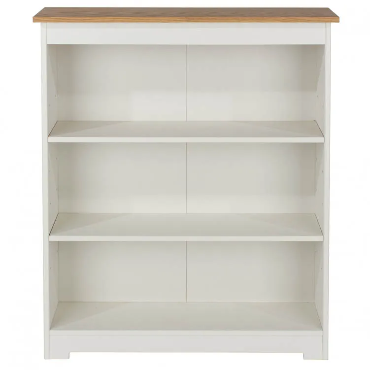 Core Products Core Colorado White and Oak Low Wide Bookcase