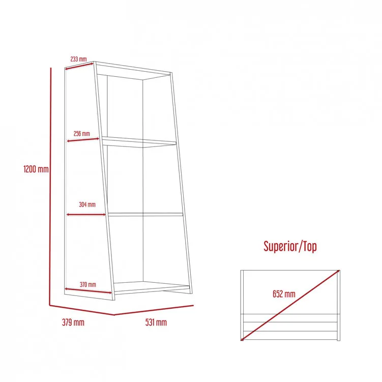 Core Products Core Dallas White and Grey Oak Low Bookcase