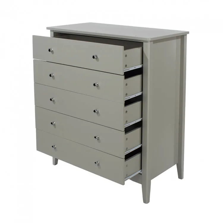 Core Products Core Como Light Grey 5 Drawer Chest of Drawers