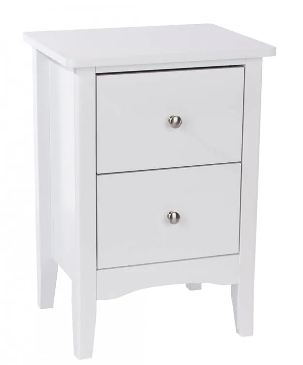 Core Products Core Como White 2 Drawer Bedside Table