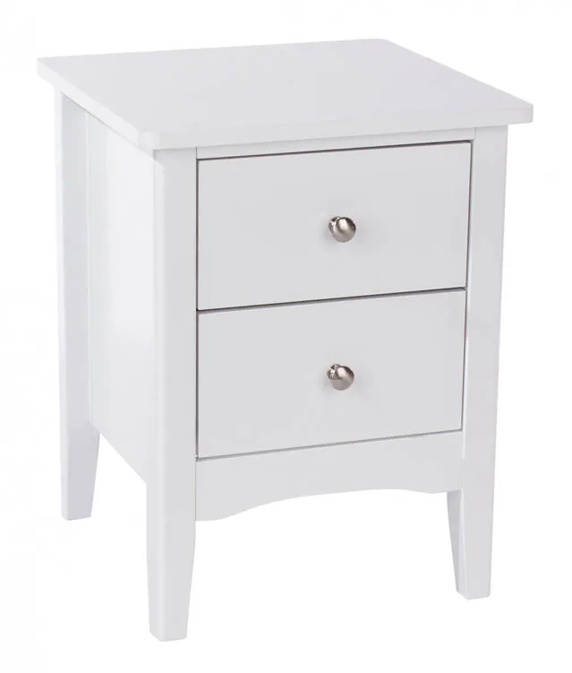 Core Products Core Como White 2 Petite Drawer Bedside Table