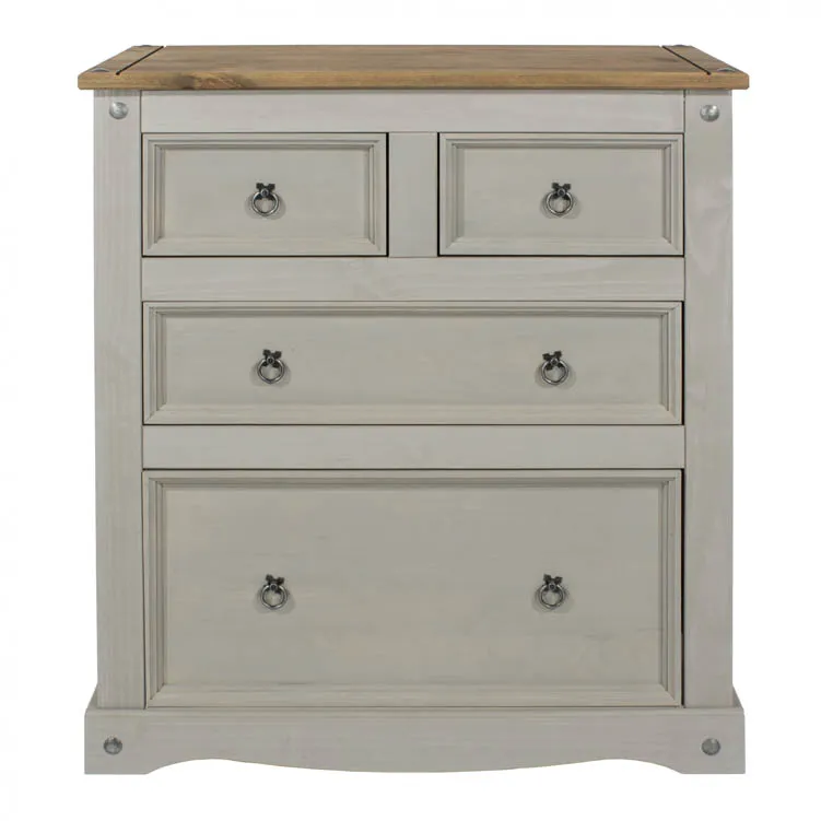 Core Products Core Corona Grey and Pine 2+2 Drawer Chest of Drawers