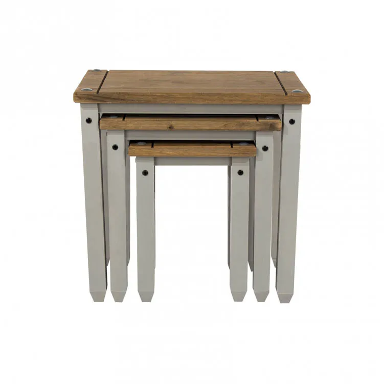 Core Products Core Corona Grey and Pine Nest of Tables