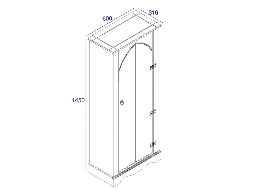 Core Products Core Corona Grey and Pine Vestry Cupboard